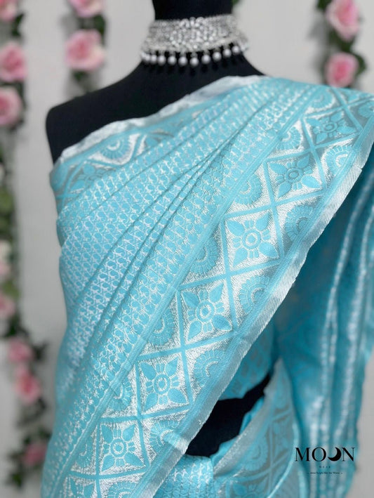 Baumwoll - Saree für Damen, ideal für den täglichen Gebrauch